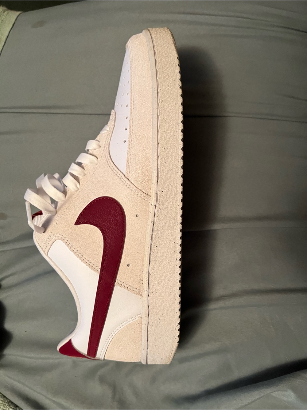 Nike Women's Low-Top Sneakers in White and Red - Picture 10 of 15